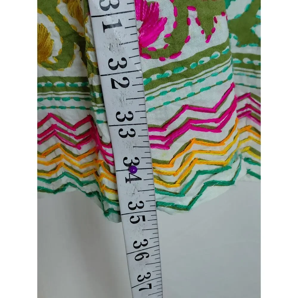 Miss June Paris White Boho Bell Sleeve Tiered Dress See Measurements